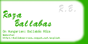 roza ballabas business card