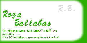 roza ballabas business card